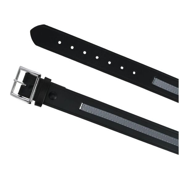 Boston Leather Men's Garrison Work Belt with Reflective Safety Stripe - Picture 2 of 4